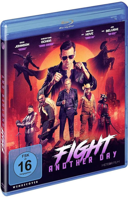 Blu-ray Cover mit Kampfszene und Schauspielern, Titel: Fight Another Day.