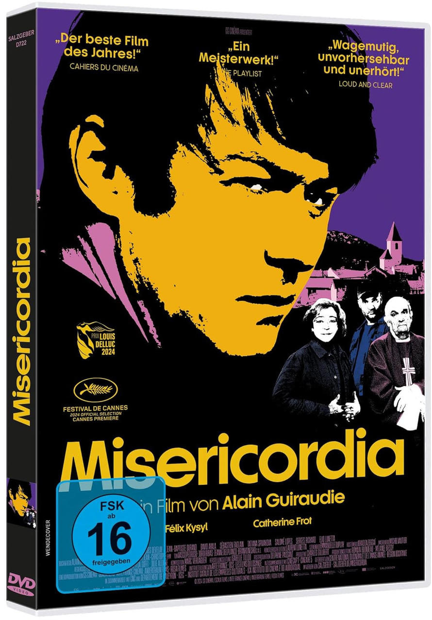 DVD-Cover: Porträt eines Mannes im Vordergrund, Gruppenfoto im Hintergrund, lila/gelb/schwarz.