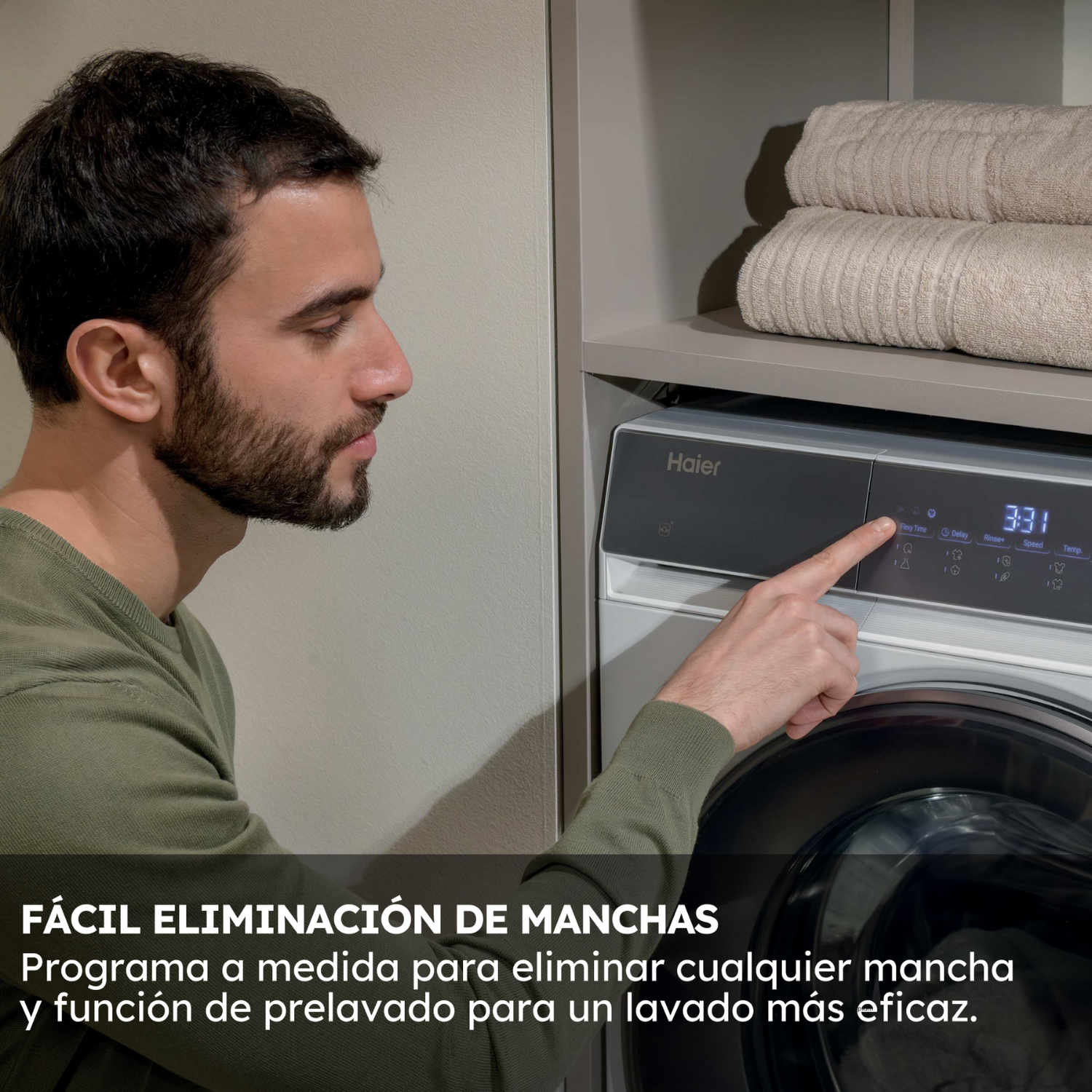 Fácil eliminación de manchas: programa a medida para eliminar cualquier mancha y prelavado para un lavado más eficaz