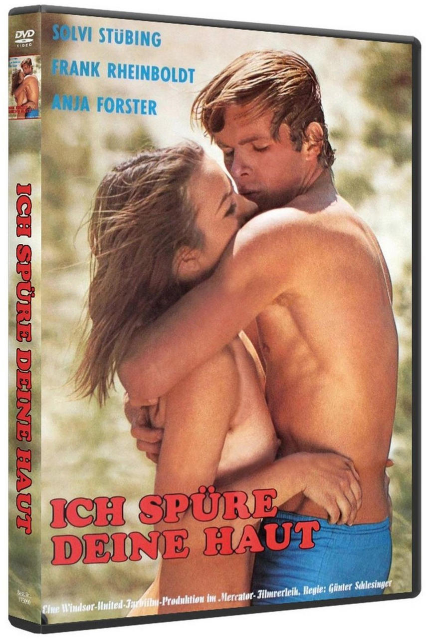 DVD-Cover: Mann und Frau umarmen sich, Titel 'Ich spüre deine Haut'.
