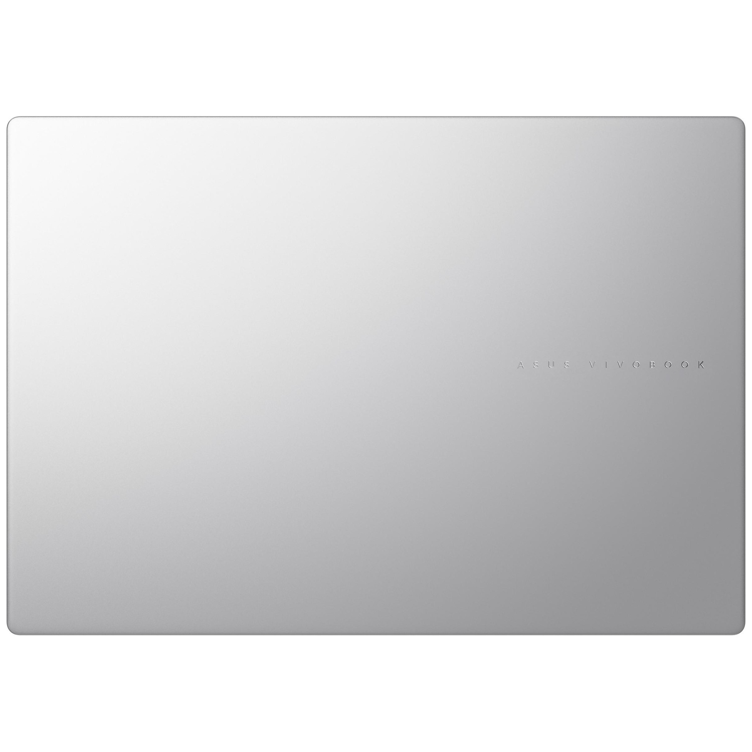 Closed silver laptop with ASUS VIVOBOOK text on the back.