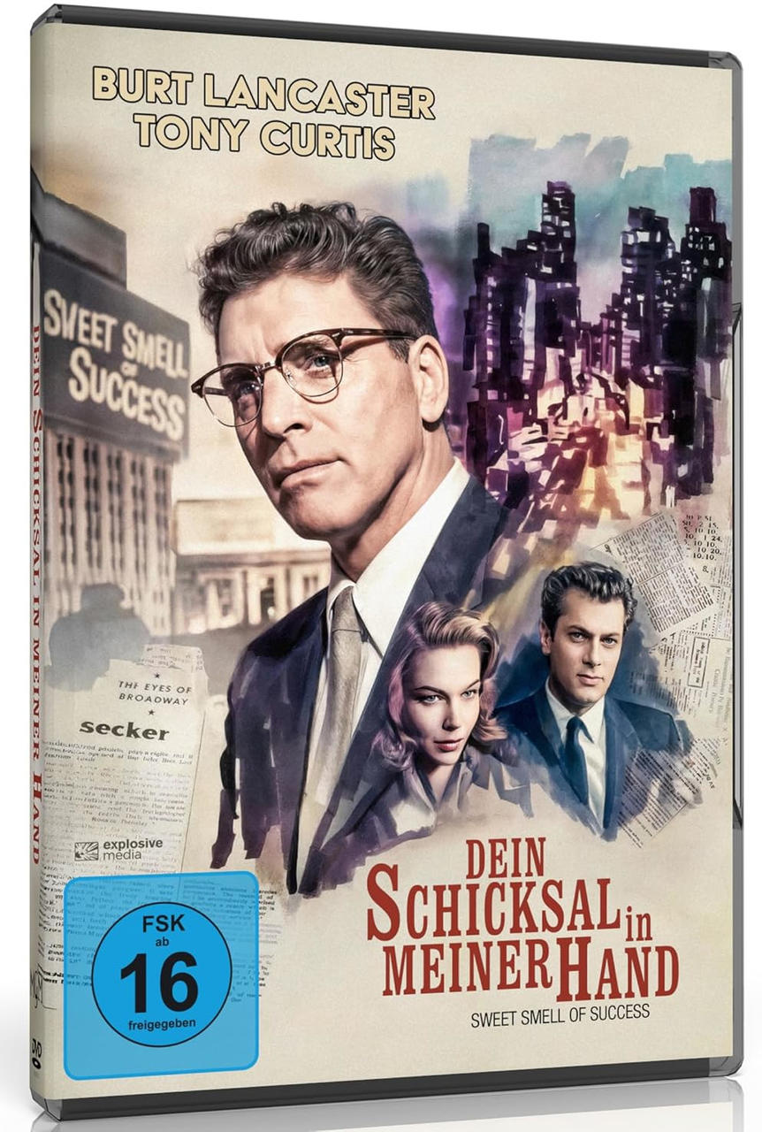 Filmplakat mit Burt Lancaster und Tony Curtis vor einer Stadtkulisse.
