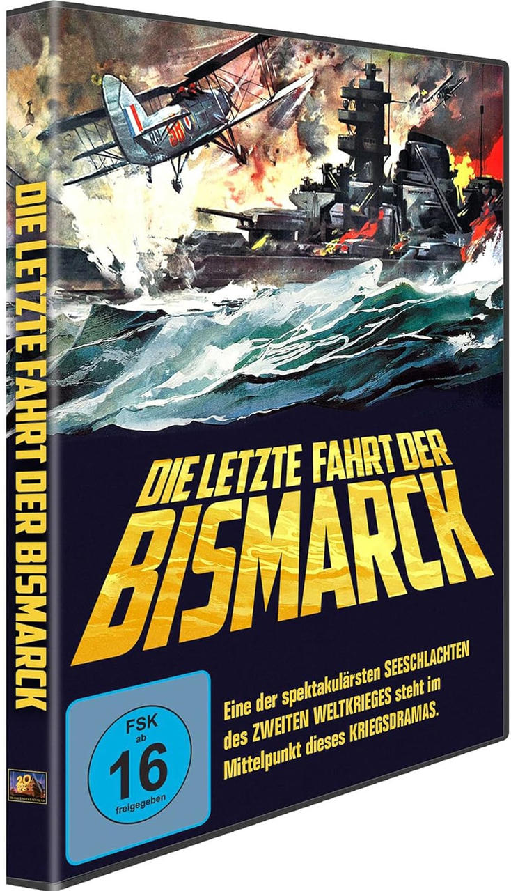 Ein Flugzeug greift ein Schlachtschiff im Meer an, mit Explosionen und Feuer.