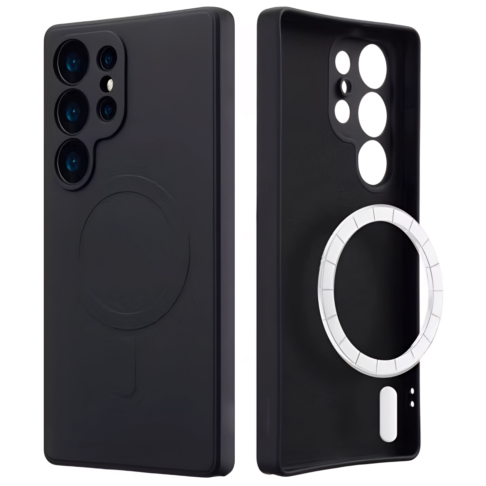 CASE AND PRO Samsung Galaxy S26 Ultra TPU+PC mágneses szilikon tok, fekete (MAG-S26U-BK)
