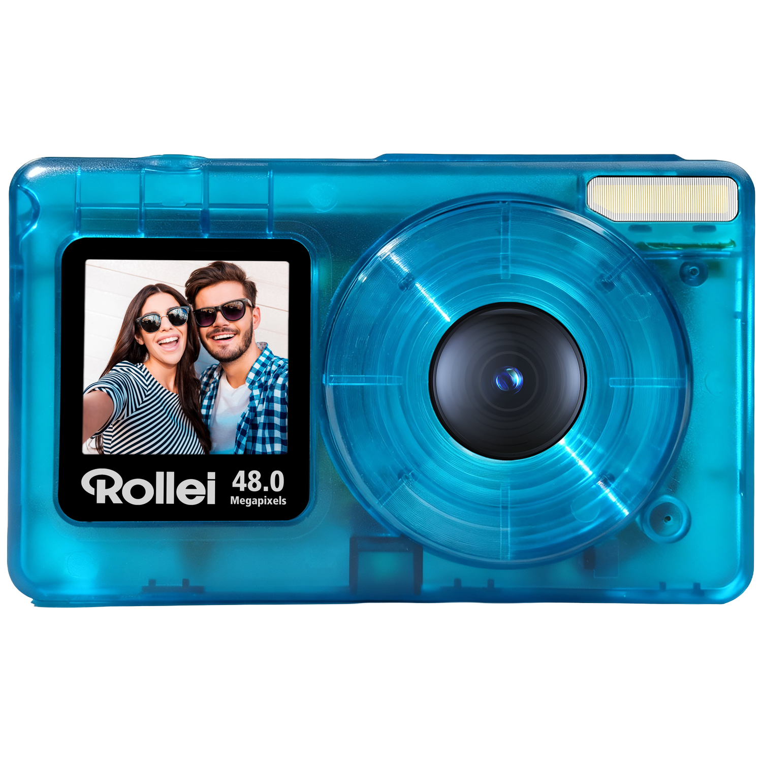 Rollei Compactline Pocket Transparent Blue Compactcamera Blauw