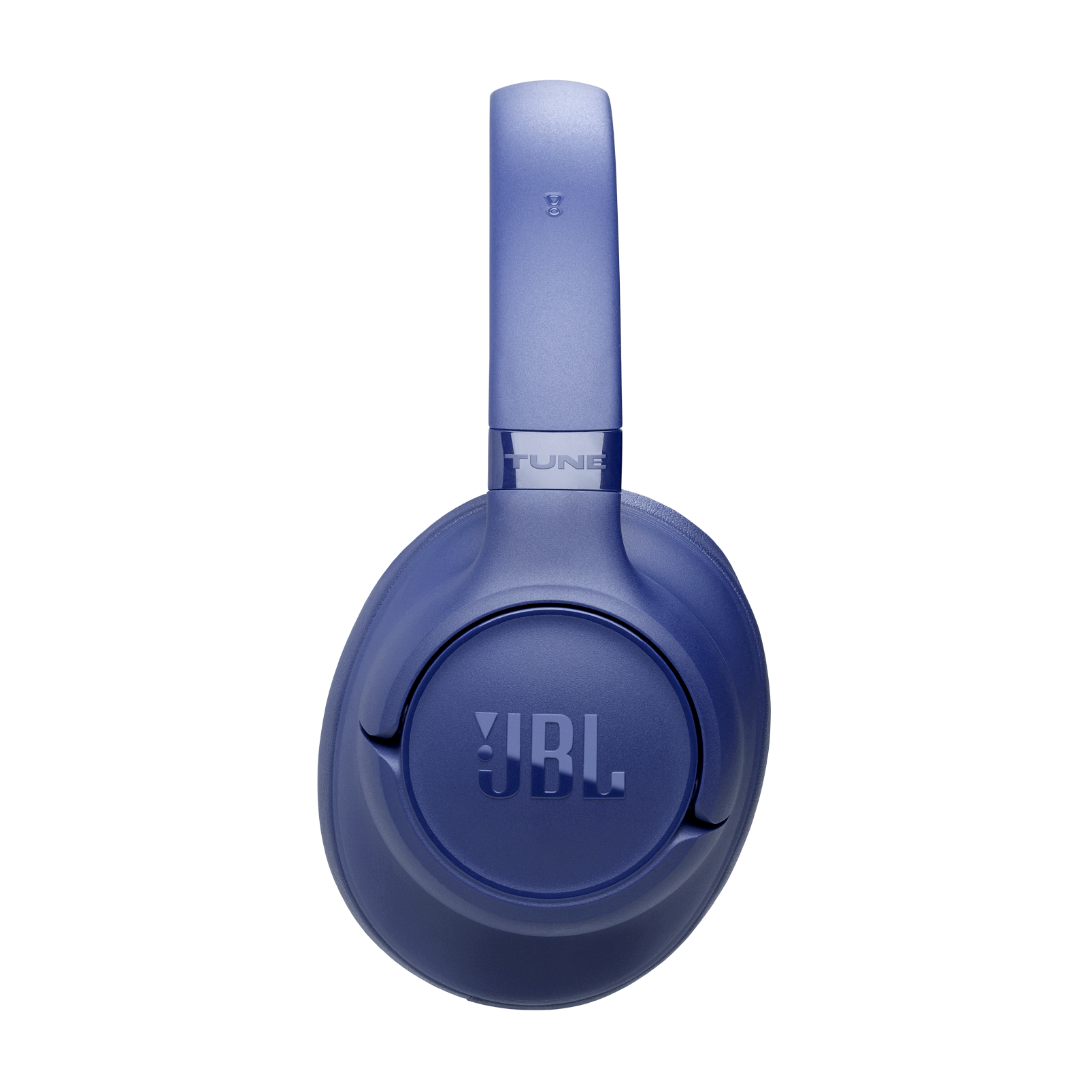 Siyah arka plan üzerinde "TUNE" yazılı mavi JBL kulaklık.