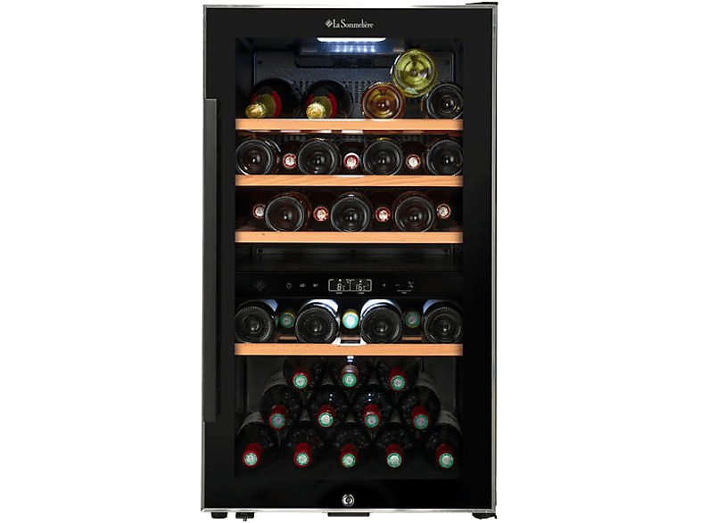 La Sommelière ECS51.2Z Weintemperierschrank (116 l, 142 kWh, EEK: G, Schwarz, Anzahl Flaschen: 49)