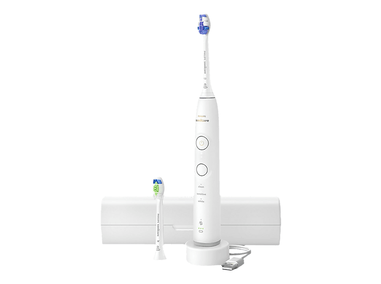 PHILIPS SONICARE Series 6500 HX7410/02 Elektrische Zahnbürste Weiss, Reinigungstechnologie: Schalltechnologie