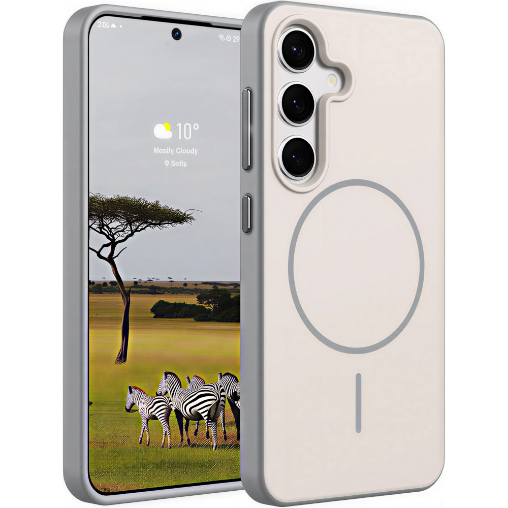 CASE AND PRO Samsung Galaxy S26 slim ütésálló mágneses tok, fehér (MAGSLS-S26-W)