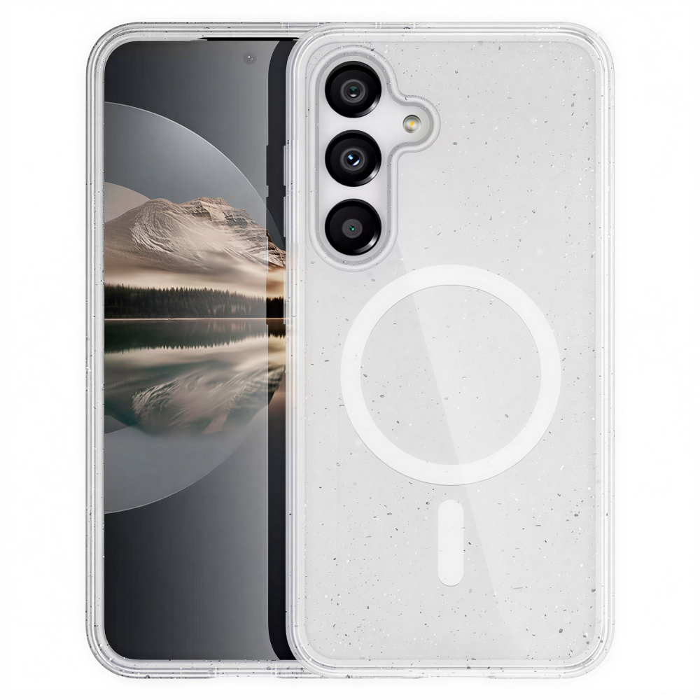 CASE AND PRO Samsung Galaxy S26 csillámos szilikon telefontok, átlátszó (GLI-S26-TP)