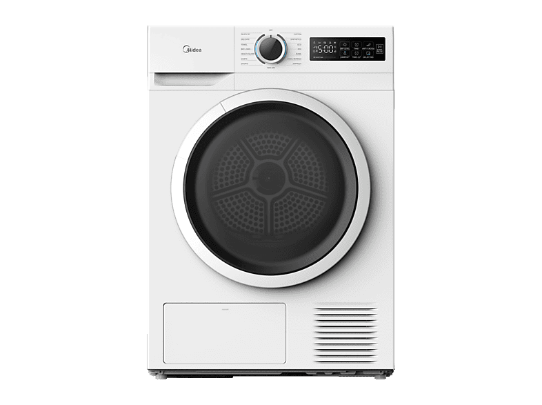 REACONDICIONADO Seminuevo Muy bueno Secadora bomba de calor - Midea MD110H80/W-ES, 8 kg, 15 Programas, My Cycle, Antiarrugas, Blanco