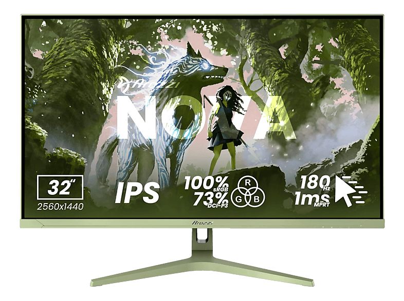 AROZZI Nova 32 QHD Gaming Monitor (1 ms Reaktionszeit, 180 Hz)