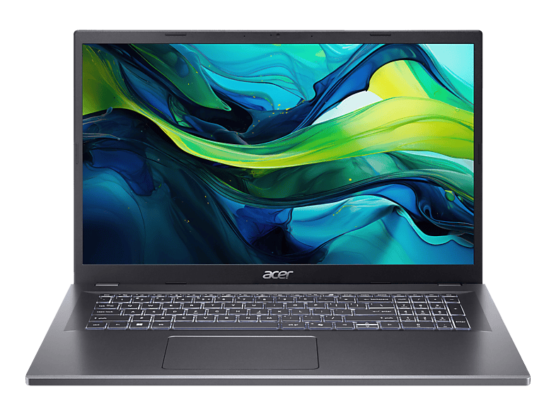 ACER Aspire 17 A17-51M-55LS, Notebook, mit 17.3 Display, Intel® Core™ 5 120U Prozessor (12 MB Cache, bis zu 5.00 GHz), 16 GB RAM, 512 SSD, Onboard Graphics, Steel Gray, Windows 11 Home