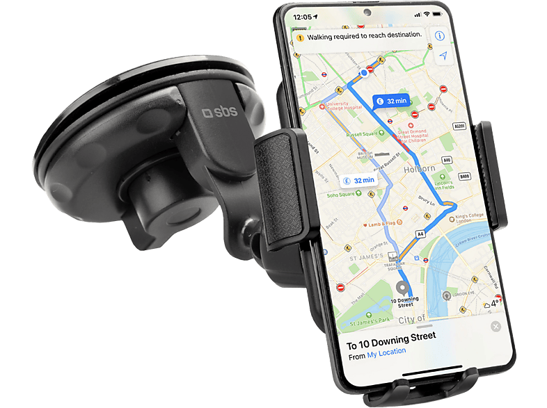 SBS 11652 Autohalterung für Smartphone bis zu 6", Schwarz
