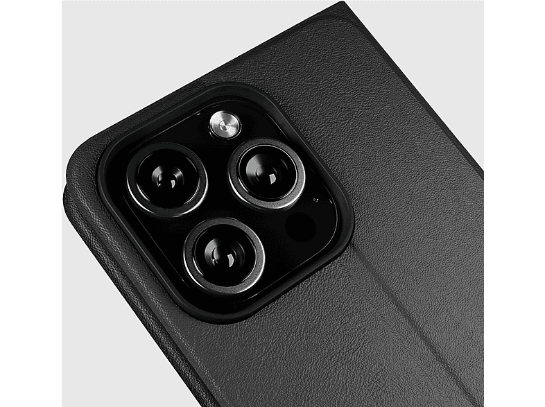 SBS 81925 Smooth Bookcover, für Apple iPhone 16 Pro Max, Schwarz; Klapphülle
