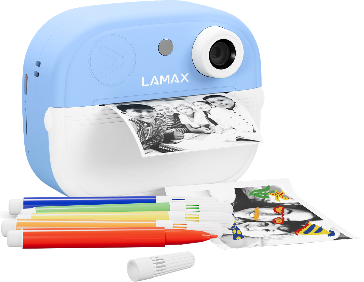 LAMAX InstaKid2 Play - Kék Hőpapíros fényképezőgép