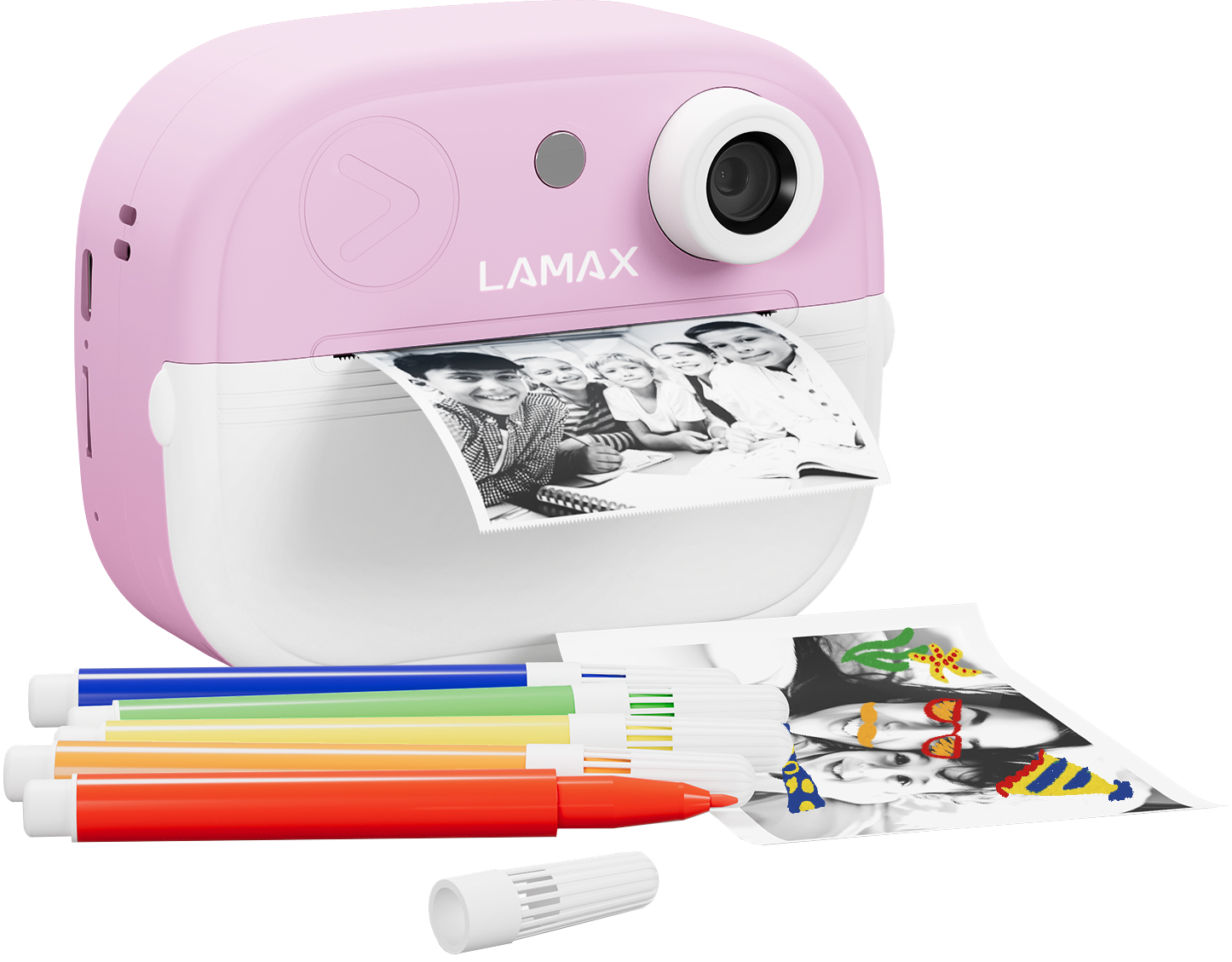 LAMAX InstaKid2 Play - Rózsaszín Hőpapíros fényképezőgép