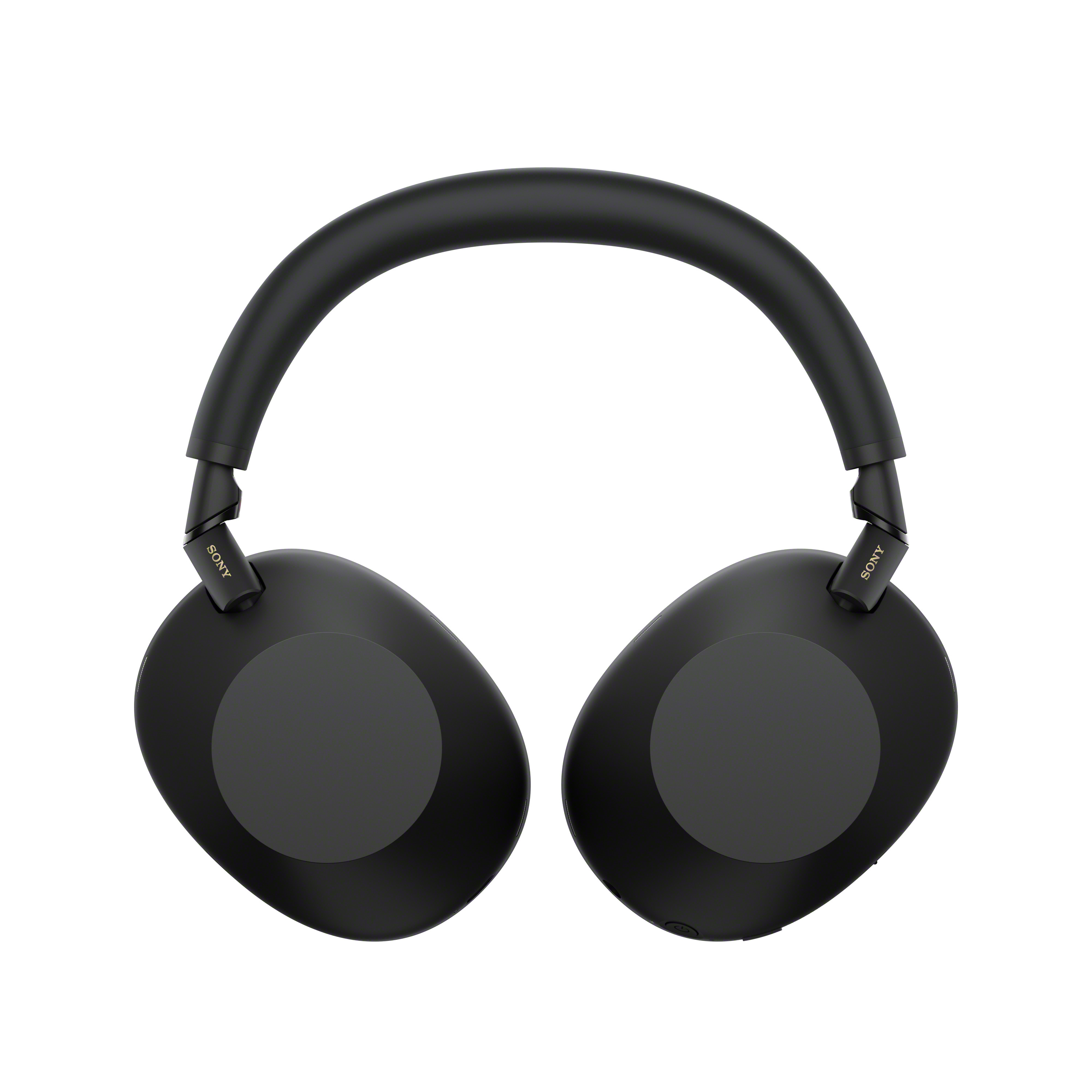 Cuffie nere over-ear con logo Sony dorato sui padiglioni.