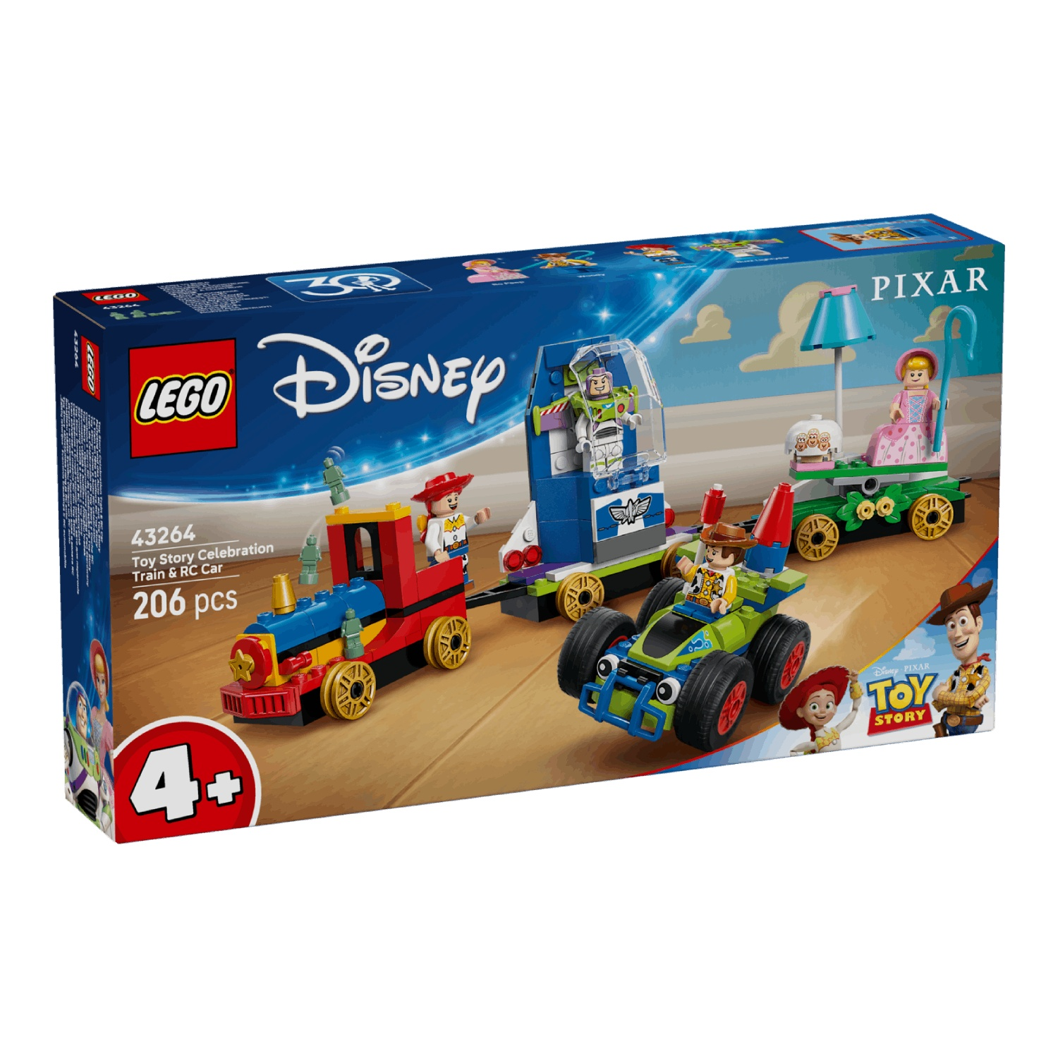 Set LEGO Toy Story avec train, voiture RC et figurines. Dès 4 ans.