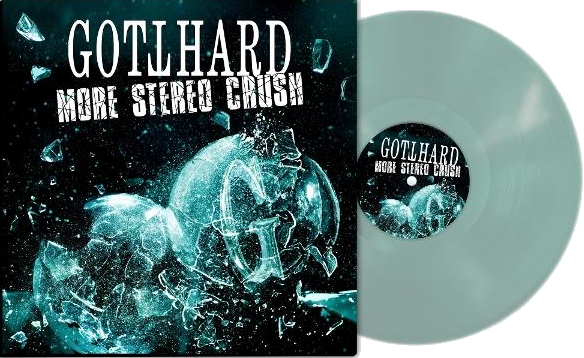 Gotthard Albumcover mit zerbrochener Kugel und Schallplatte.