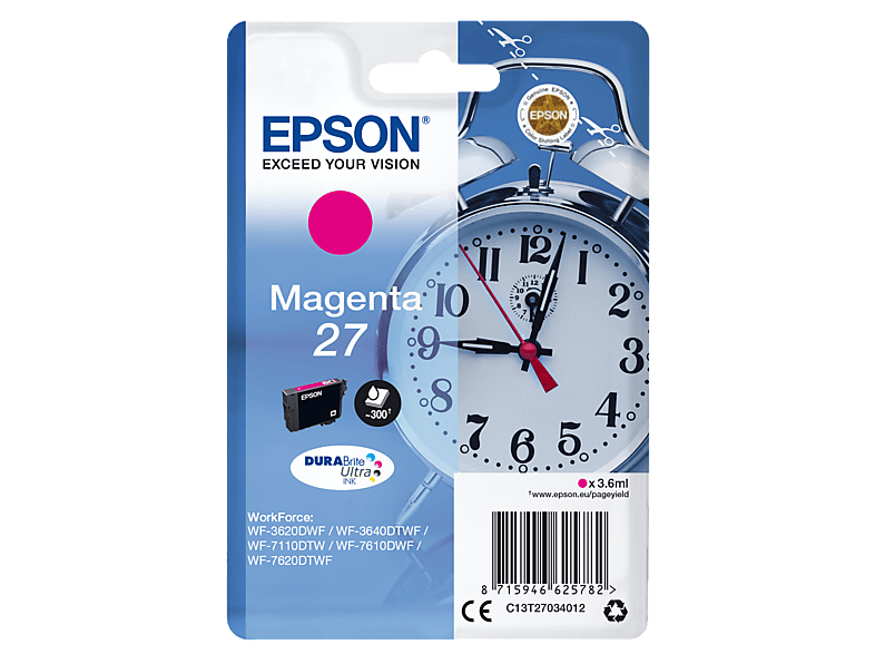 Tusz EPSON T2703 27 Purpurowy 3.6 ml C13T27034012