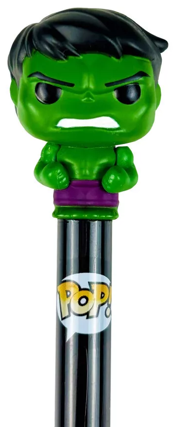 Hulk figura lila nadrágban, fekete, Pop! logós tollon.