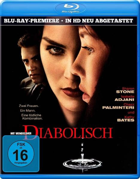 Blu-ray Cover: Drei Gesichter im Fokus, Titel 'Diabolisch', FSK 16.