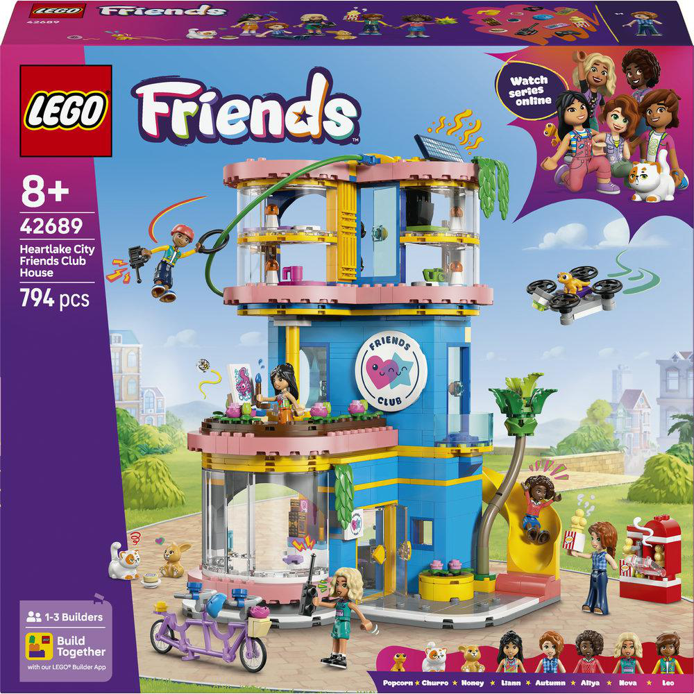 LEGO Friends 42689 Heartlake City Clubhaus der Freunde Bausatz, Mehrfarbig  | SATURN