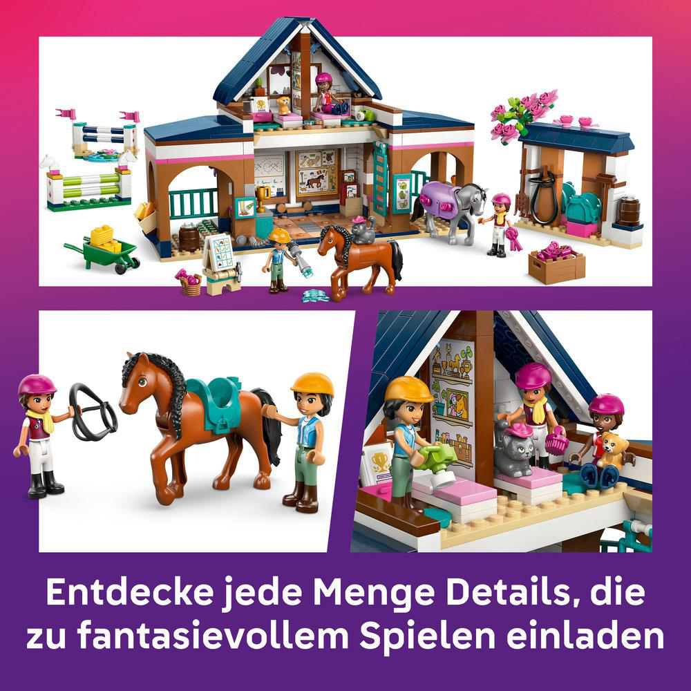 Spielzeug-Bauernhof mit Pferden, Figuren und Zubehör.