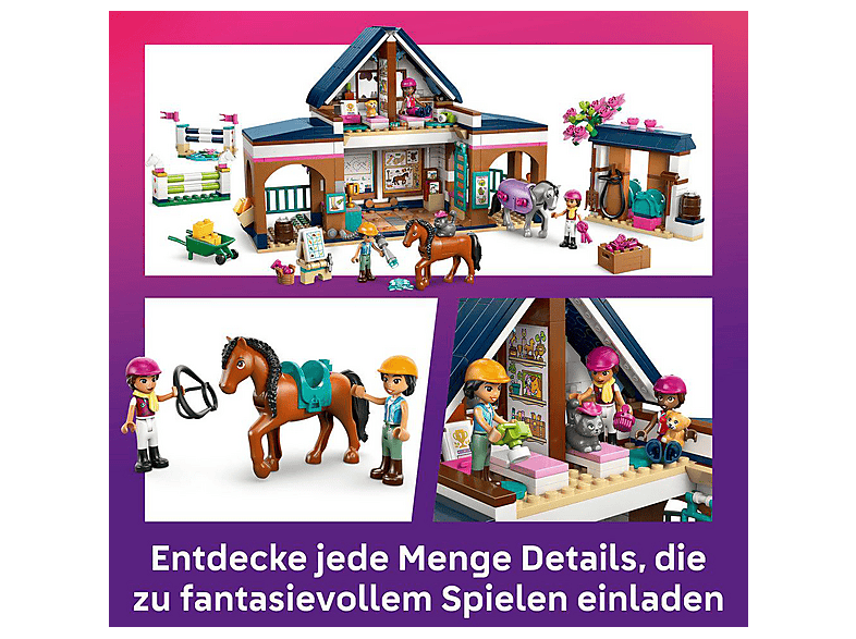LEGO Friends 42688 Pferdestall und Reitschule Bausatz, Mehrfarbig