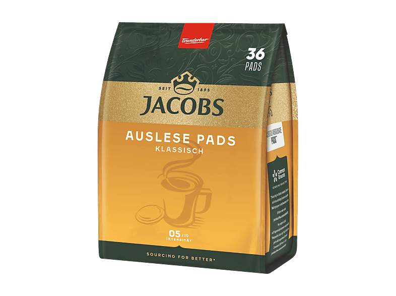 Jacobs Auslese Klassisch Kaffeepads, 36 Stück (â 118g), Kompatibles System: Senseo
