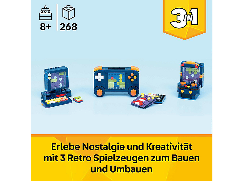LEGO Creator 31380 Retro-Spielkonsole Bausatz, Mehrfarbig
