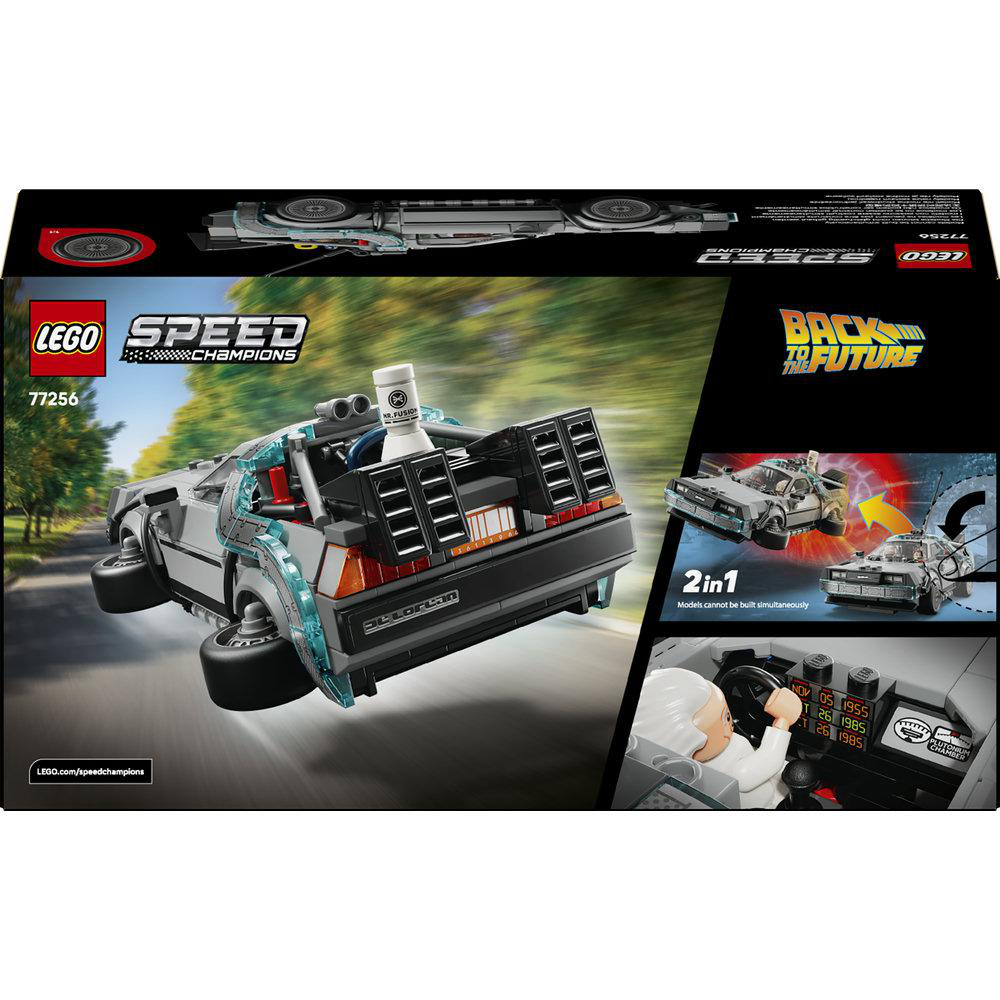LEGO DeLorean Zeitmaschine aus Zurück in die Zukunft, mit Mr. Fusion.