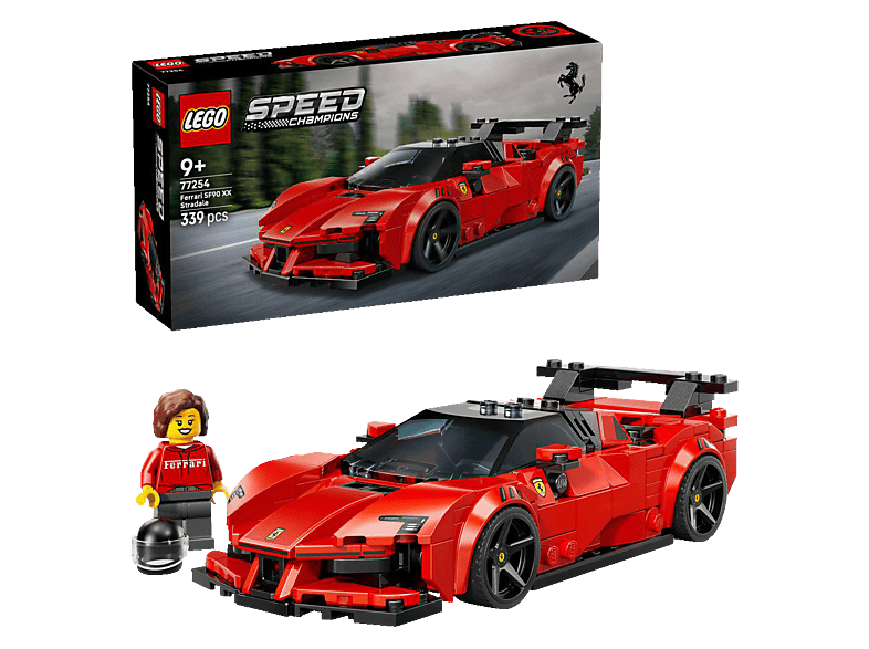 Lego Speed Champions 77254 Ferrari SF90 XX Stradale Sportwagen Bausatz, Rot