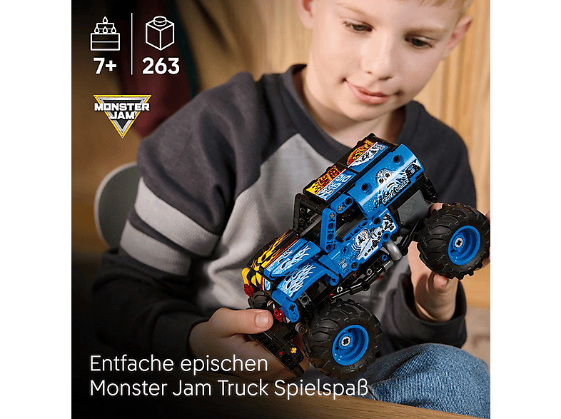Thumbnail - LEGO Technic 42219 Monster Jam Grave Digger Feuer und Eis Bausatz, Mehrfarbig