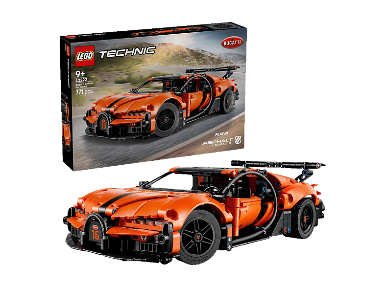 LEGO Technic 42222 Bugatti Chiron Pur Sport Hypercar Bausatz, Mehrfarbig Kunststoff Image