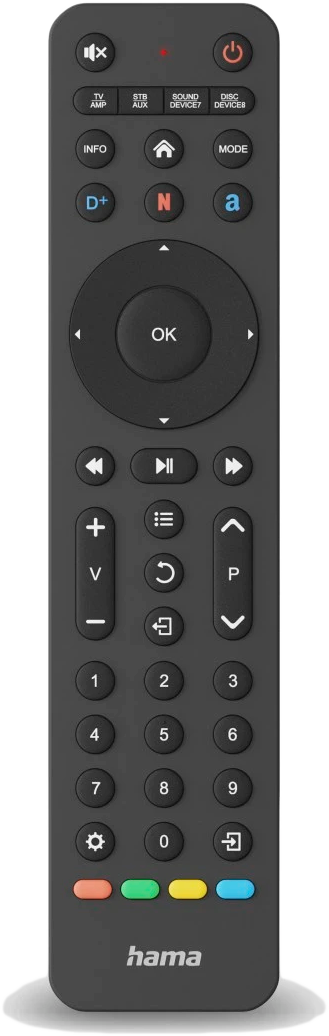 HAMA Univerzális távirányító, 8 az 1-ben, fekete (221055)