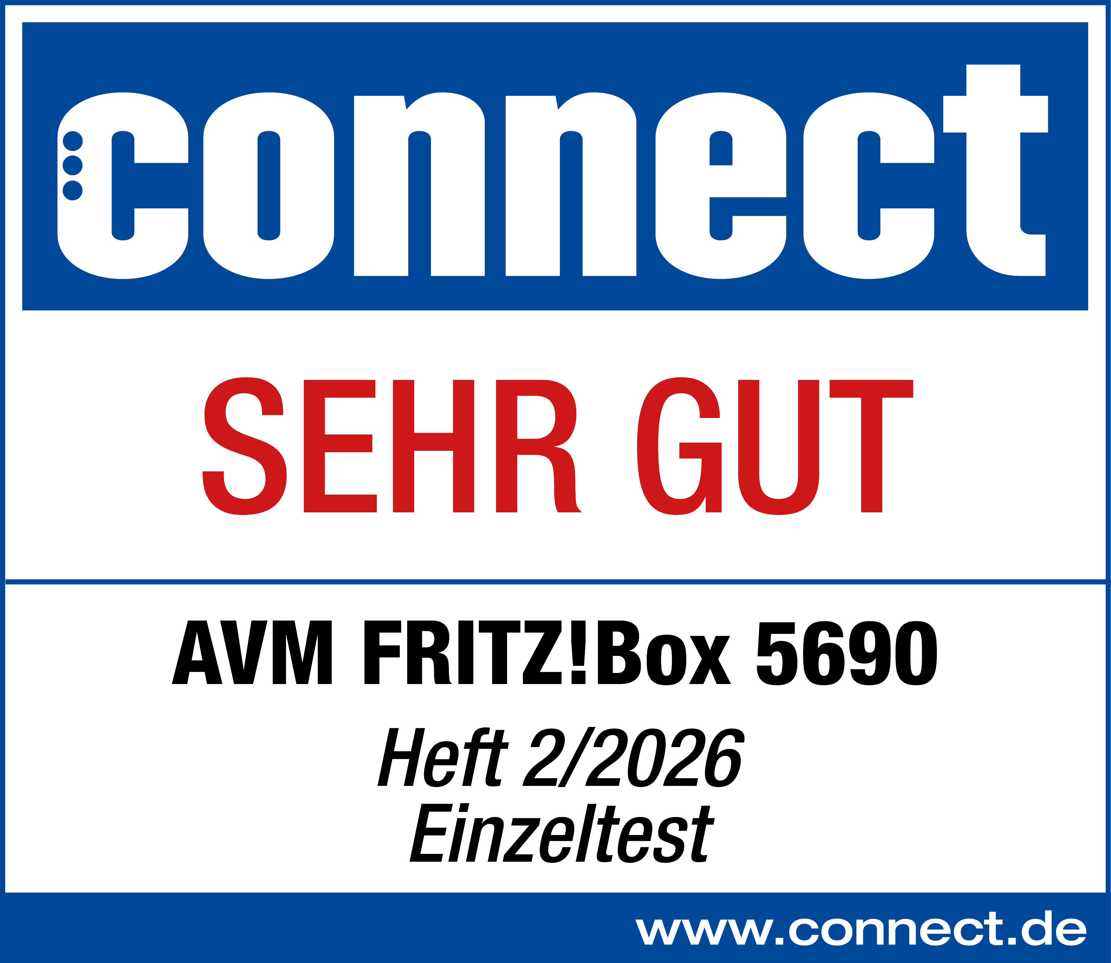 Connect Logo, SEHR GUT, AVM FRITZ!Box 5690, Heft 2/2026