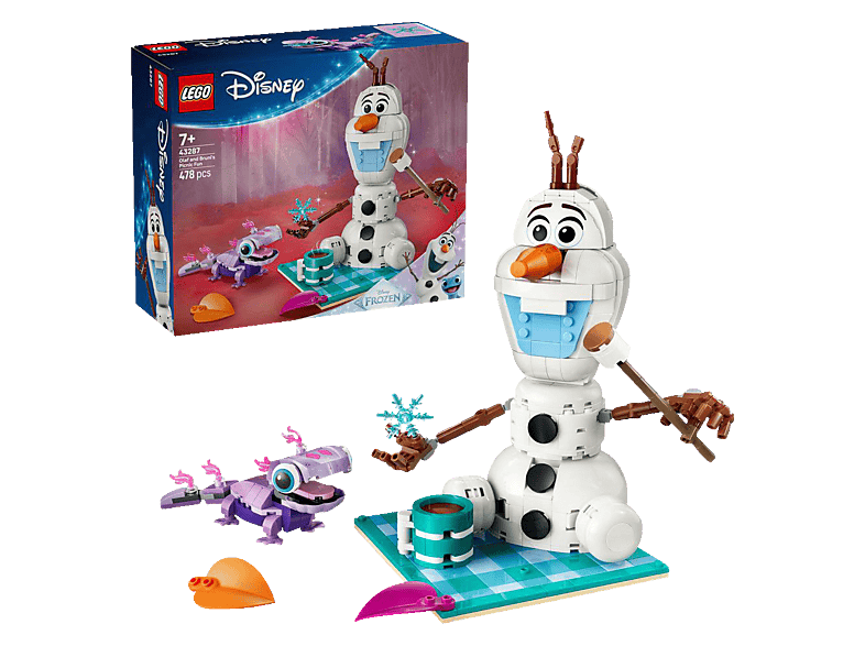 Lego Disney Princess 43287 Picknickspaß mit Olaf und Bruni Bausatz, Mehrfarbig