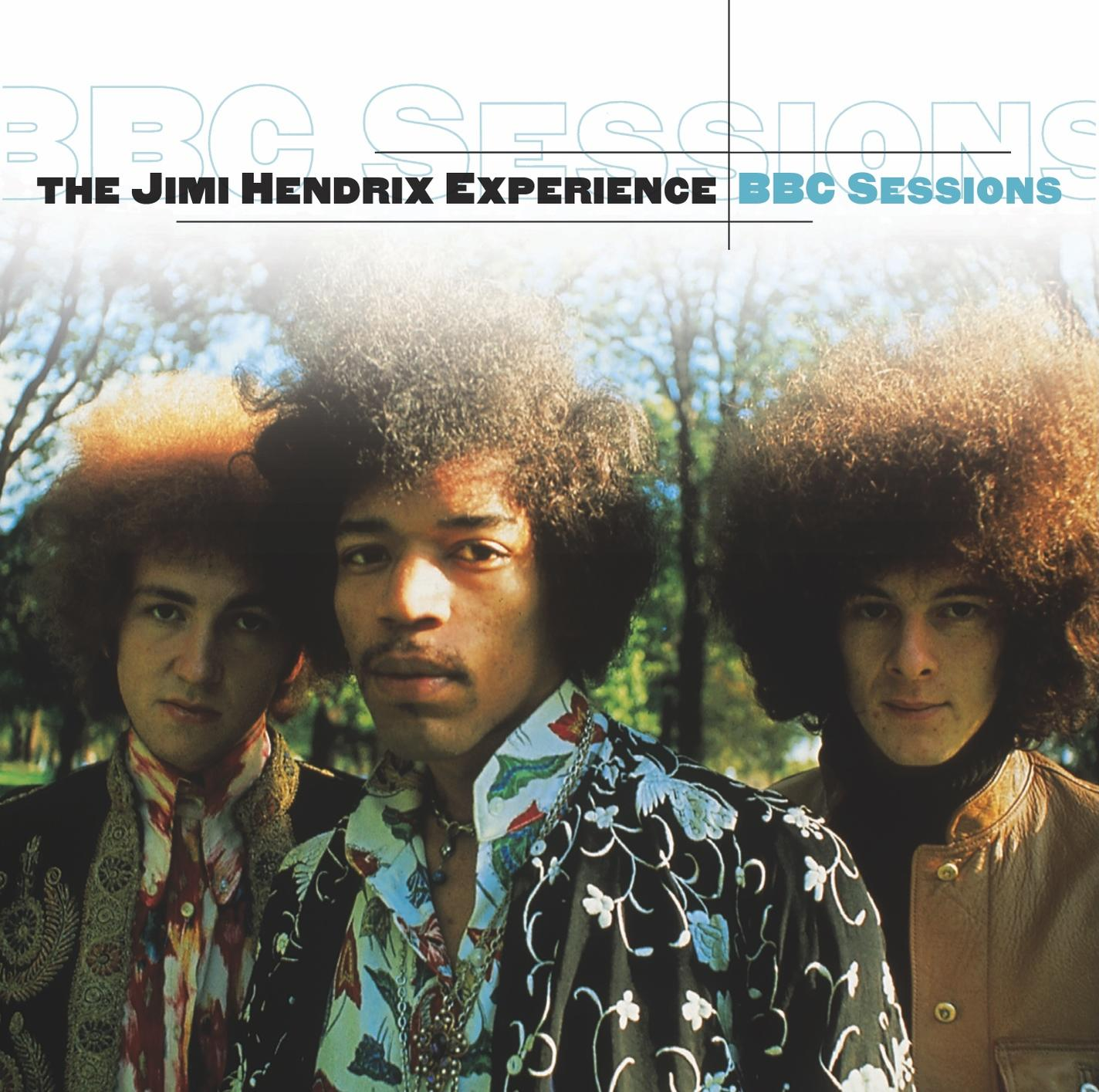 The Jimi Hendrix Experience album cover shows three men with afro hairstyles.