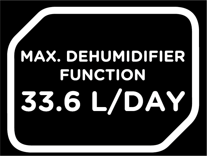 Maks. funkcja osuszacza 33.6 L/dzień.