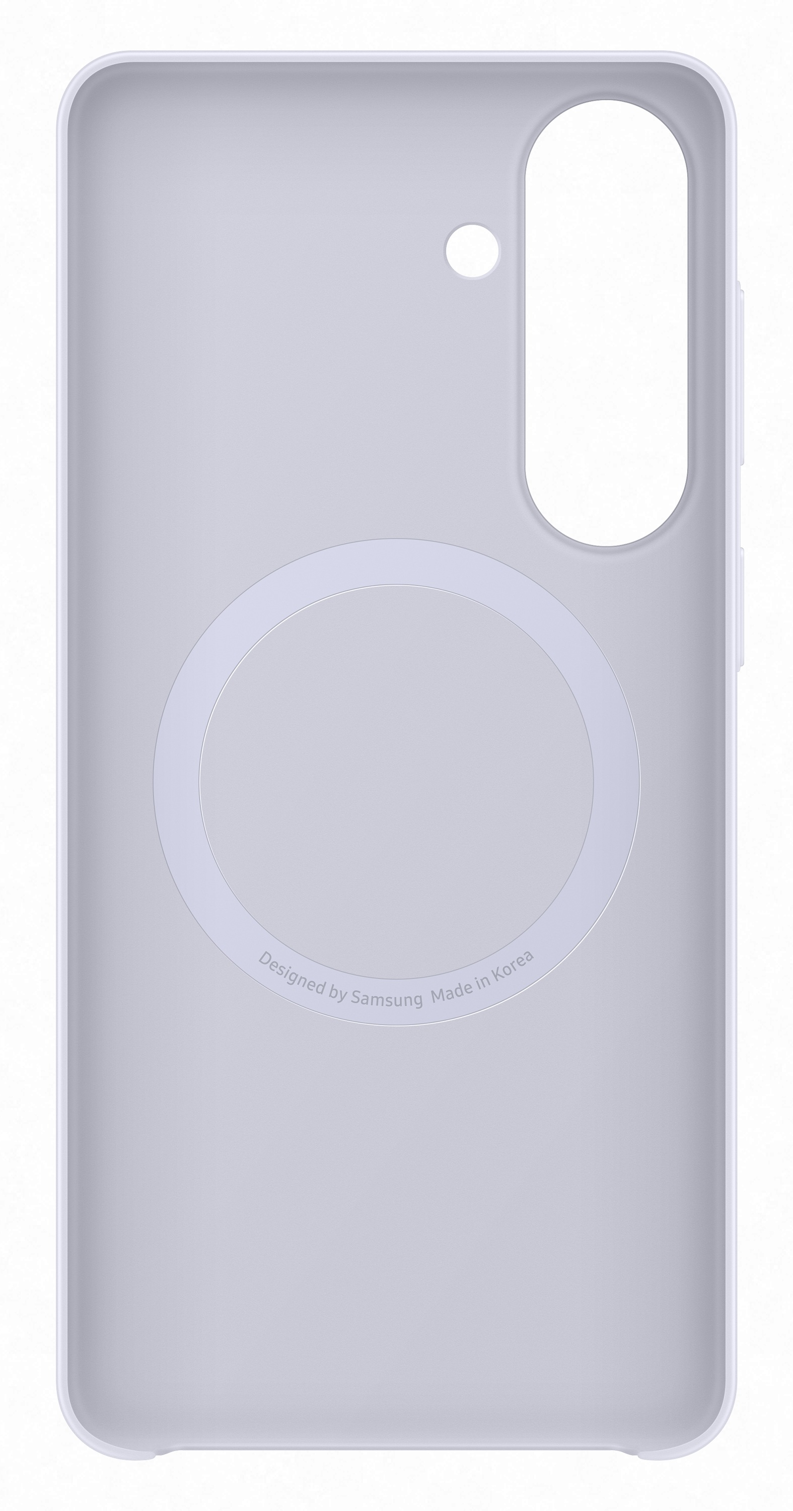 Szara obudowa telefonu z kołem i otworem u góry.