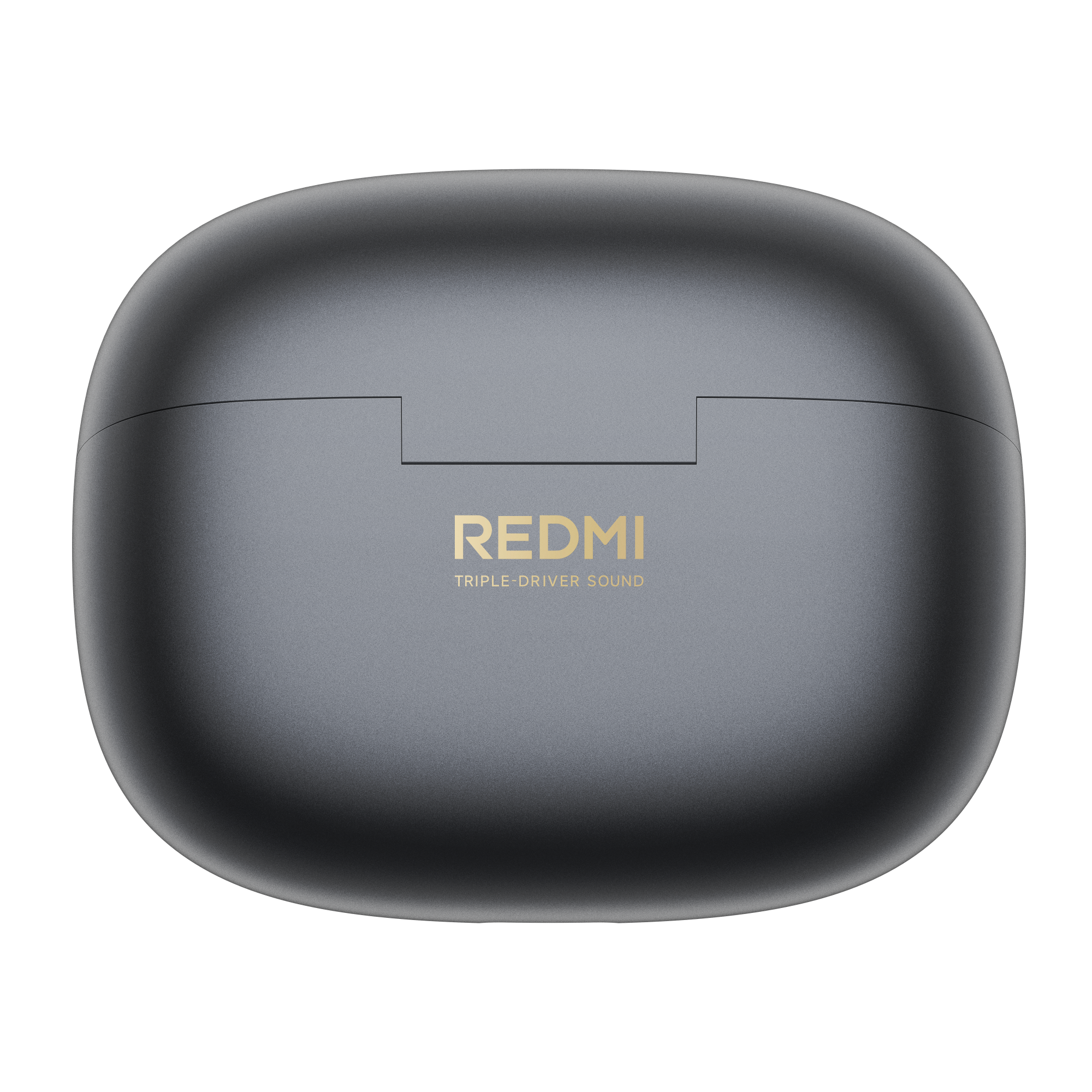 Szara ładowarka Redmi ze złotym napisem.