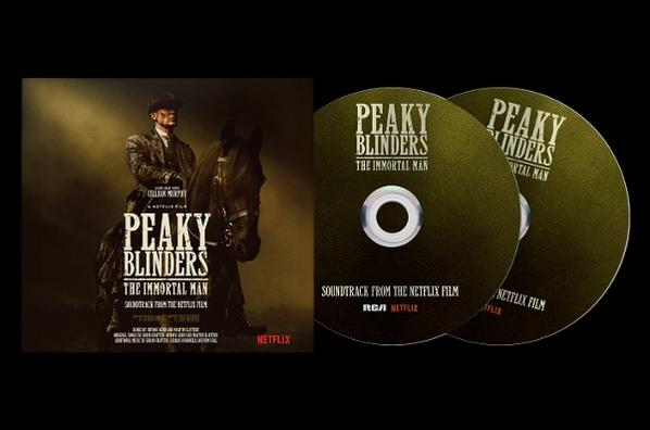 Peaky Blinders Soundtrack CD-Cover und CDs. Mann auf Pferd.