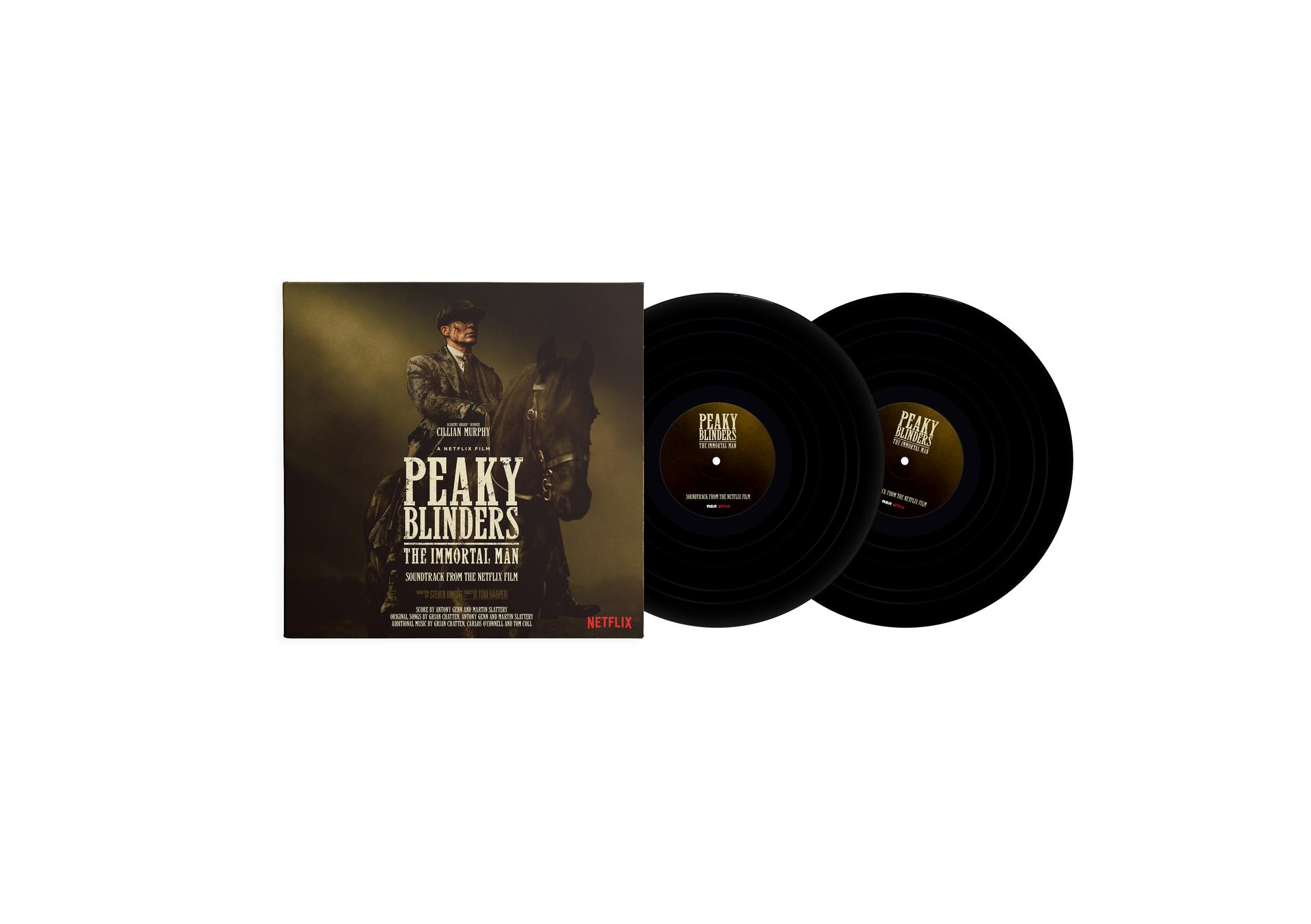 Peaky Blinders Soundtrack Vinyl mit Cillian Murphy auf dem Cover.