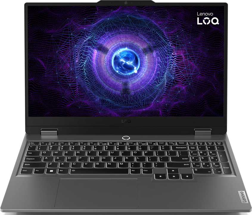 LENOVO LOQ 15IRX9 83DV01E8HV Szürke Gamer laptop (15,6" FHD/Core i7/16GB/512 GB SSD/RTX4050 6GB/DOS)
