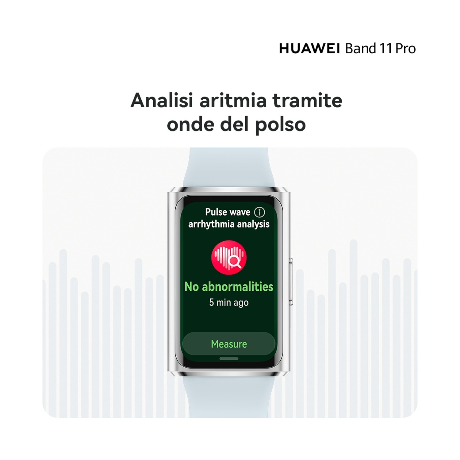 Huawei Band 11 Pro: analisi onda polso senza anomalie.