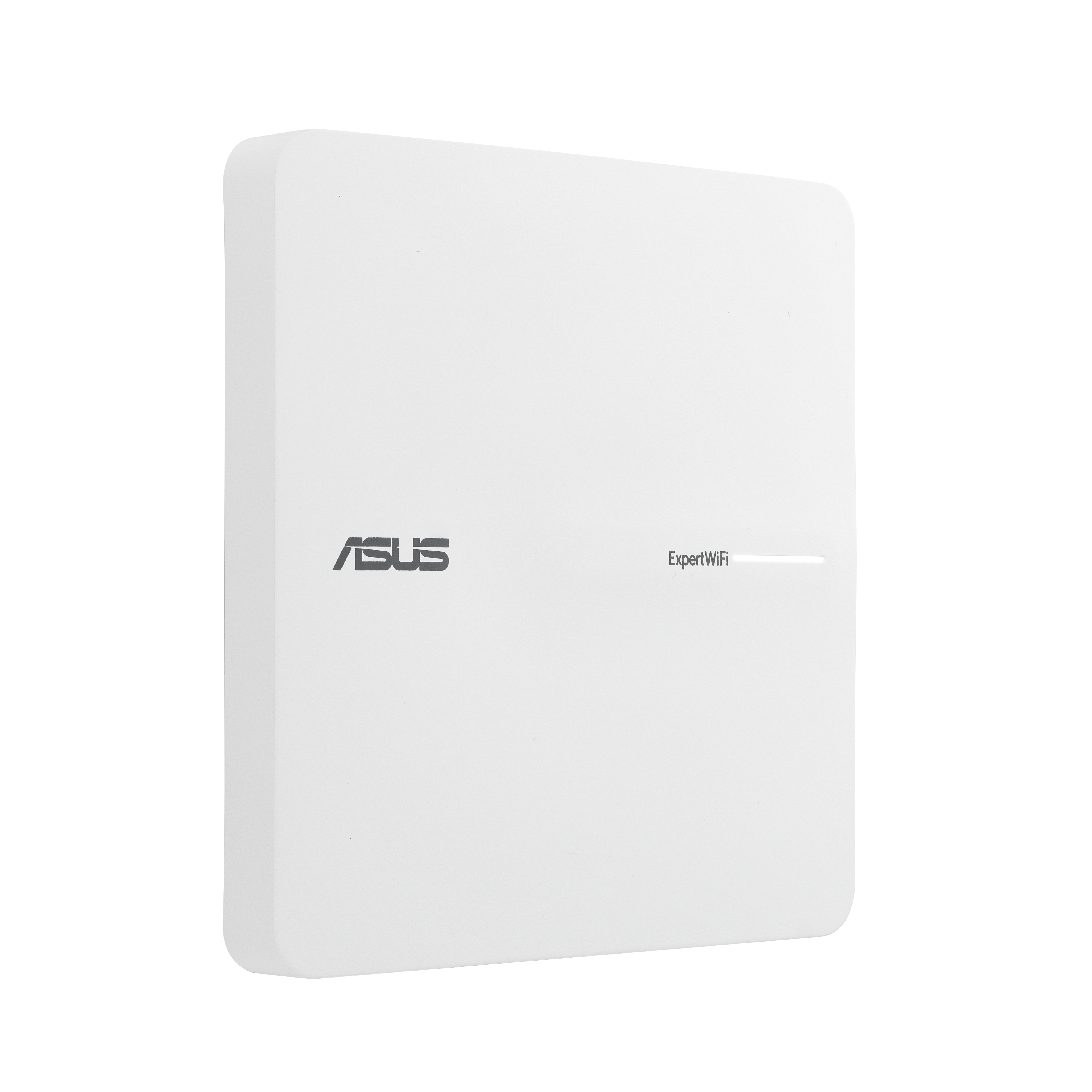 Ein weißes ASUS ExpertWiFi Gerät auf weißem Hintergrund.