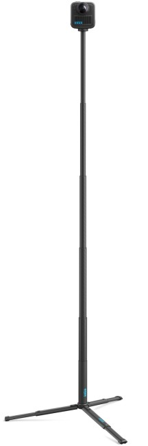 Czarna kamera 360 na statywie z wysuwanym wysięgnikiem.