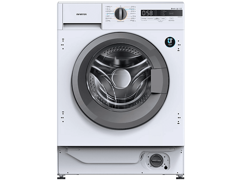 REACONDICIONADO Seminuevo Muy bueno Lavadora secadora integrable - Infiniton WSD-BBG86WAD, 8 kg/6kg, Inverter, 1400rpm, Control Electrónico, Sin panel